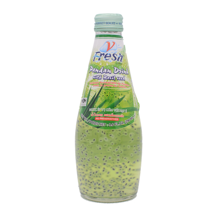 V-FRESH Pandan Drink & Basil Seed 290ml (Case 24)