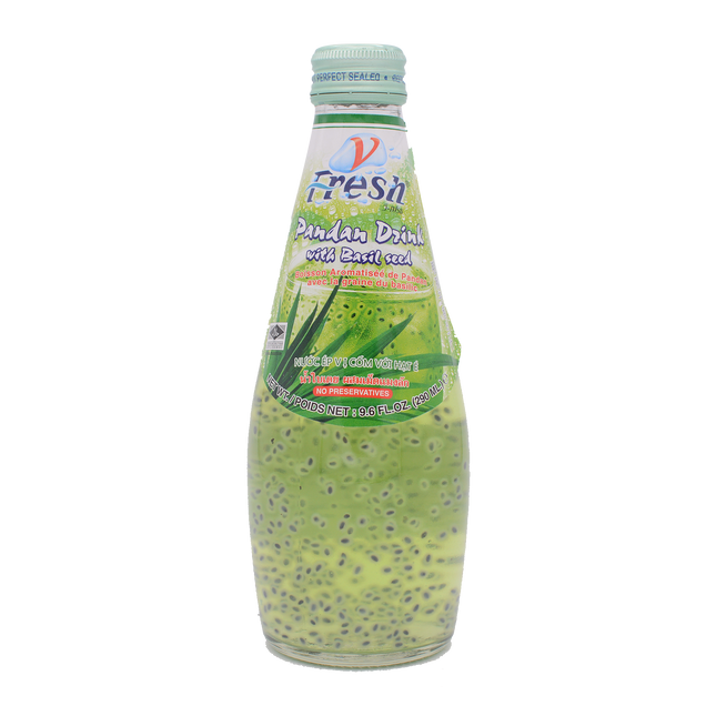 V-FRESH Pandan Drink & Basil Seed 290ml (Case 24)
