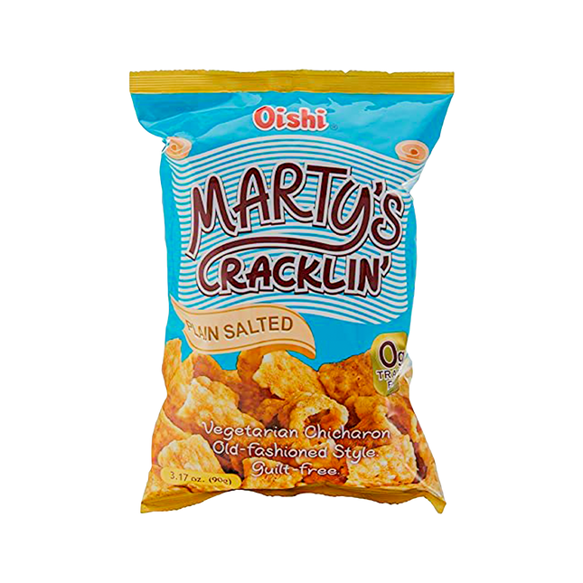 Oishi Marty's Cracklin' Plain Salted 90g (Case 30)