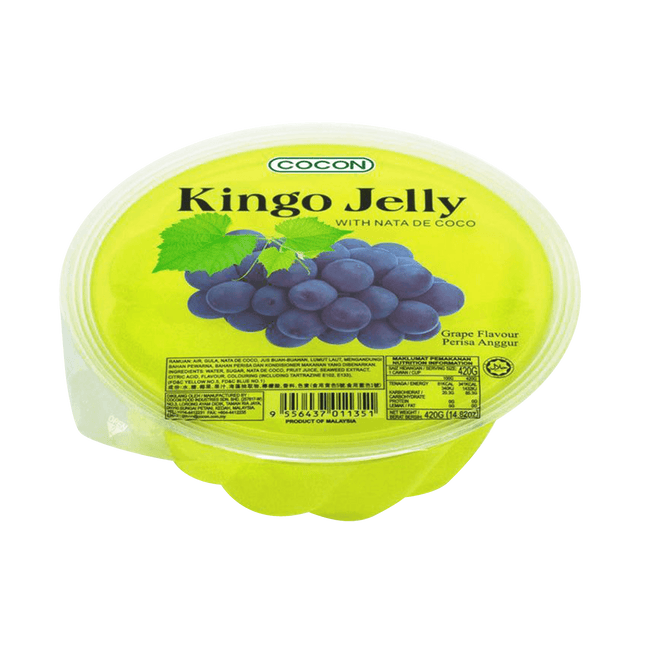 COCON Kingo Jelly Grape With Nata De Coco 420g (Case 12)