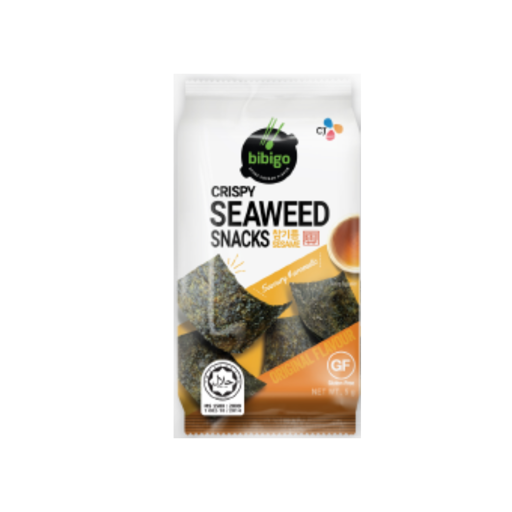CJ BIBIGO Crispy Seaweed Snacks Original Flavour (3pcs) 15g (Case 12)