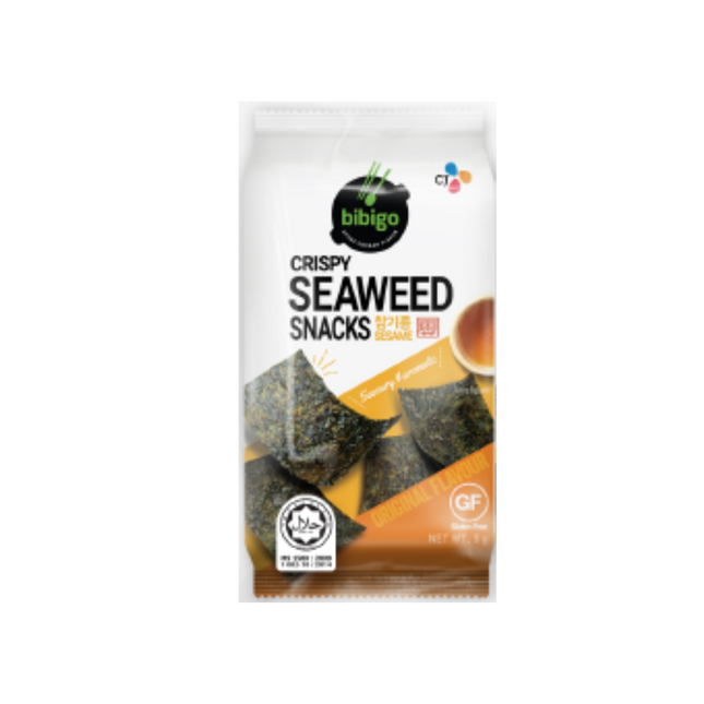 CJ BIBIGO Crispy Seaweed Snacks Original Flavour (3pcs) 15g (Case 12)