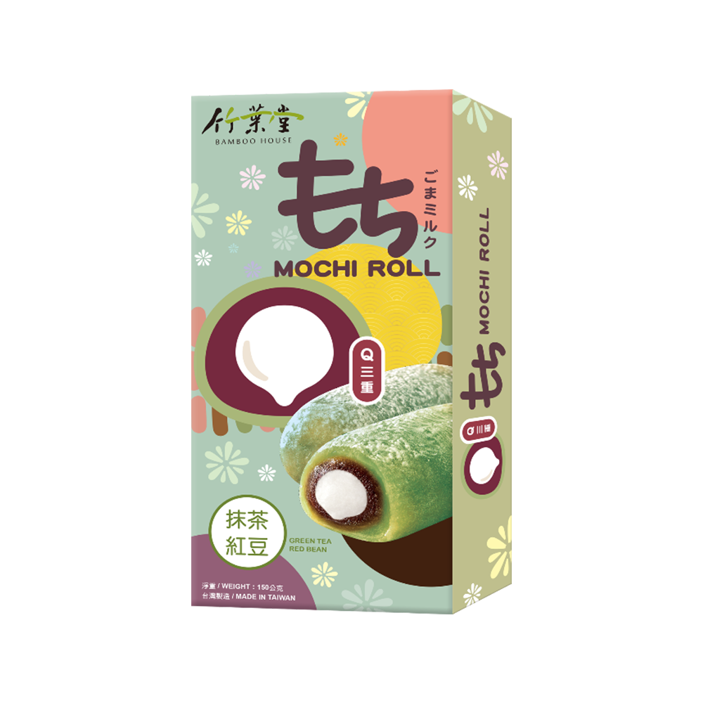 Bamboo House Mochi-Matcha - Red Bean - Milk Mochi Roll 150g (Case 24)