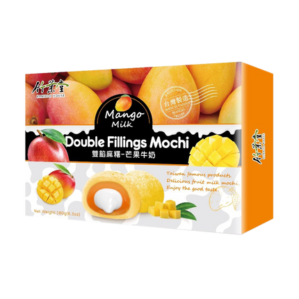 Bamboo House Double Fillings Mochi-Mango Milk 180g (Case 24)