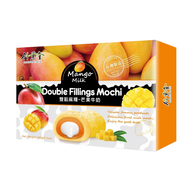 Bamboo House Double Fillings Mochi-Mango Milk 180g (Case 24)