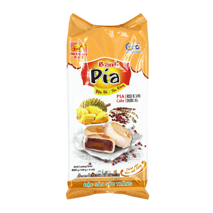 Tan Hue Vien Vegetarian Pia Cake Red Bean - Durian 400g (Case 20)