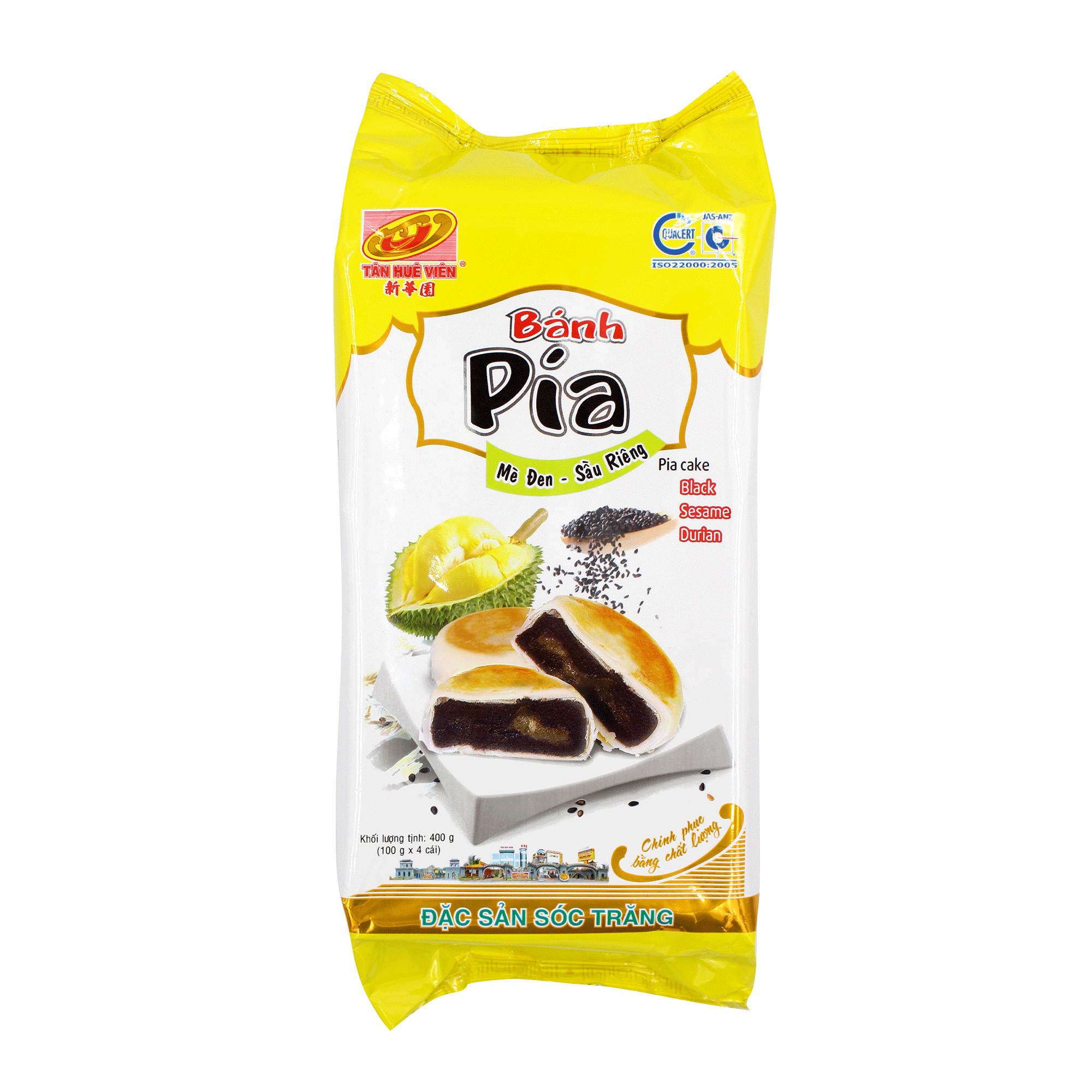 Tan Hue Vien Durian & Black Sesame  Cake  400g (Case 20)