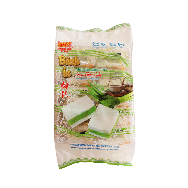 Tan Hue Vien Snow Flake Cake (Mungbean - Pandanus) 400g (Case 30)