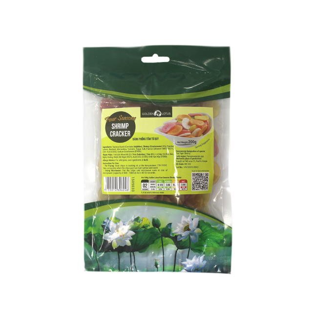 Golden Lotus Four Seasons Shrimp Cracker 200G (Case 25)
