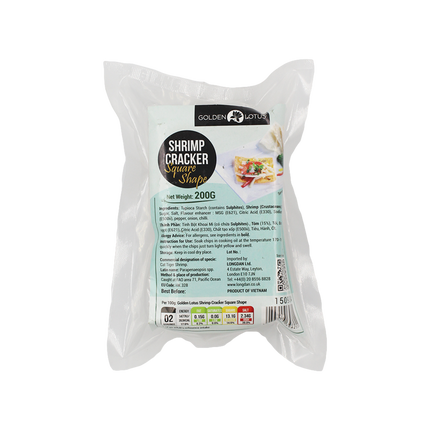 Golden Lotus Shrimp Cracker – Square Shape 200G (Case 30)