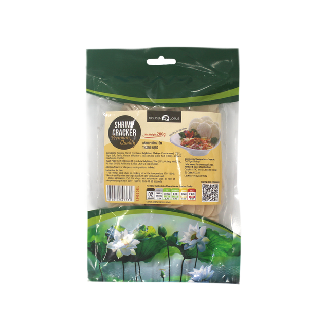 Golden Lotus Shrimp Cracker Premium 200G (Case 25)