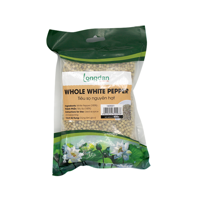 Longdan Whole White Pepper 400g (Case 20)