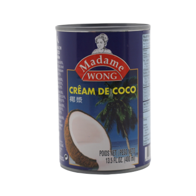 MADAME WONG Canned Coconut Cream 400ml (Case 24)