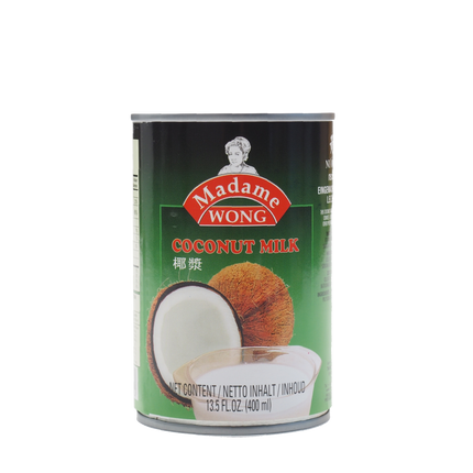MADAME WONG Canned Coconut Milk 18% for Dessert 400ml (Case 24)