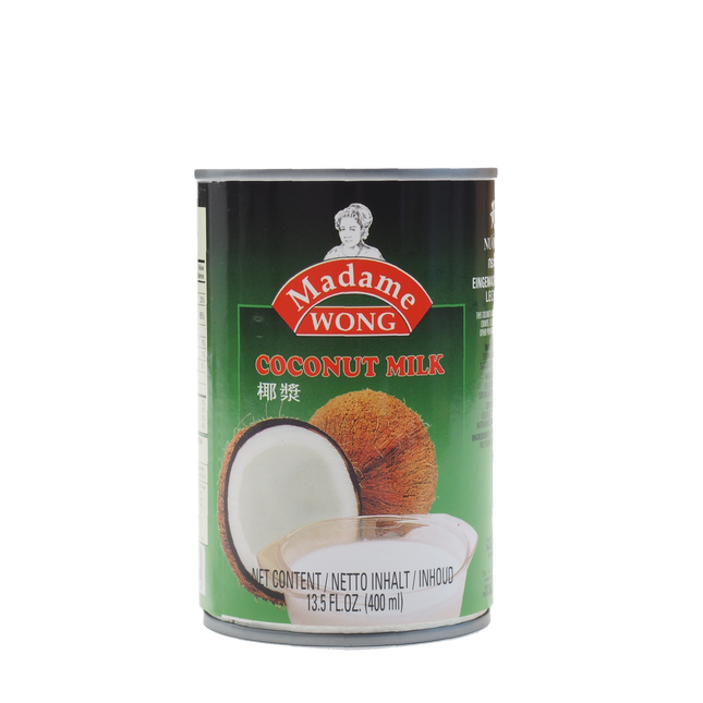 MADAME WONG Canned Coconut Milk 18% for Dessert 400ml (Case 24)