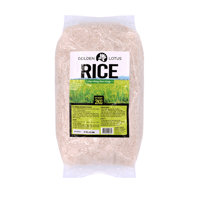 Golden Lotus Jasmine Rice 2kg (Case 5)