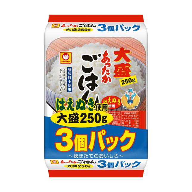 TOYO SUISAN Attaka Packed Rice Large (3pcs) 250g (Case 8)
