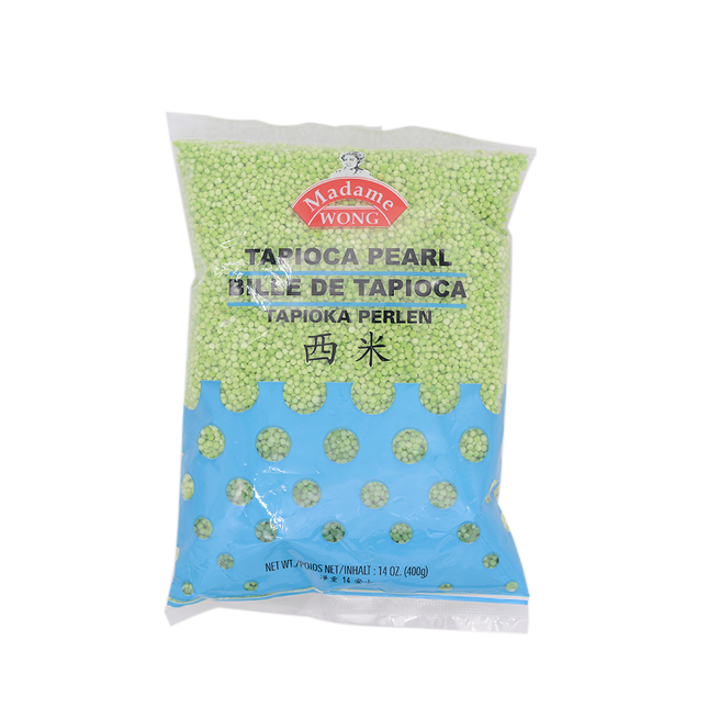 MADAME WONG Tapioca Pearl Small (Green) 400g (Case 50)