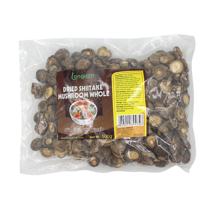 Longdan Dried Shiitake Mushroom Whole 500g (Case 20)