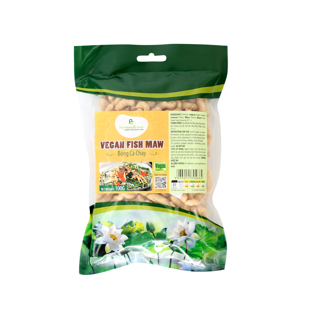 The Plantbase Store Vegan Fish Maw 100G (Case 30)