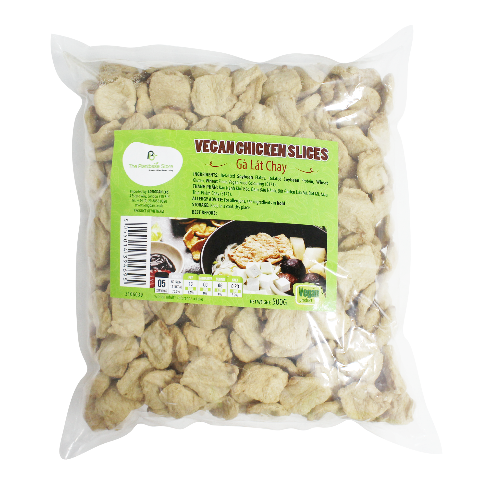 The Plantbase Store Vegan Chicken Slices 500G (Case 20)
