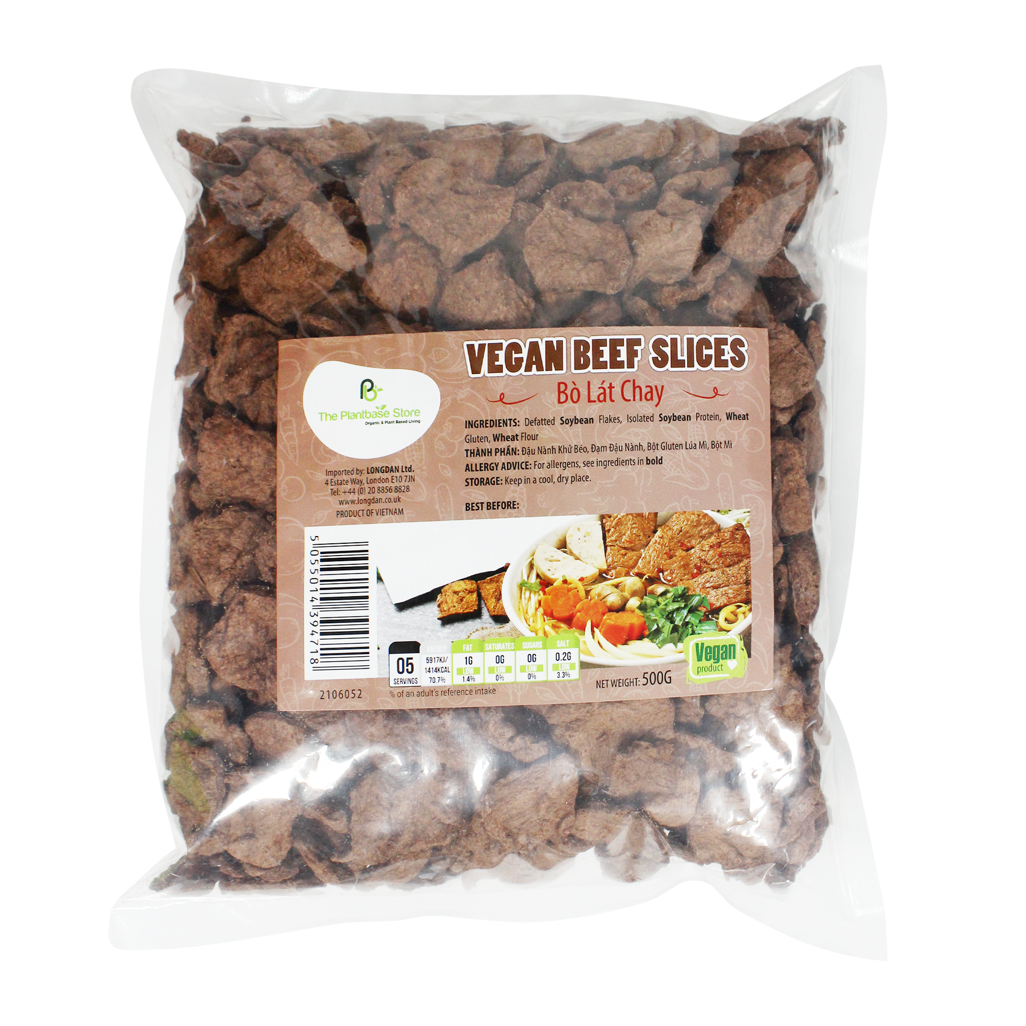 The Plantbase Store Vegan Beef Slices 500G (Case 20)