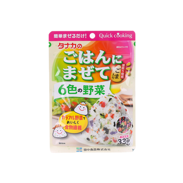 TANAKA Furikake 6 Colors Of Vegetables 31g Case 160)