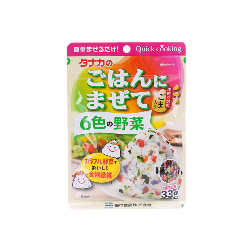 TANAKA Furikake 6 Colors Of Vegetables 31g Case 160)