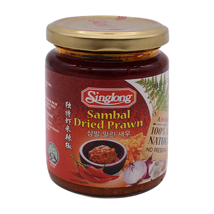 SING LONG Sambal Dried Prawn 230g (Case 12)