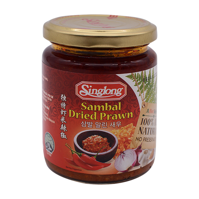 SING LONG Sambal Dried Prawn 230g (Case 12)