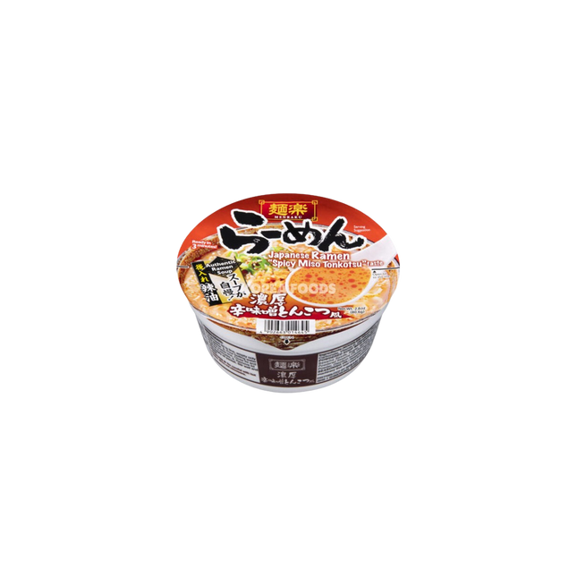 HIKARI MENRAKU Cup Ramen Spicy Miso Tonkotsu Taste 80.6g (Case 12)