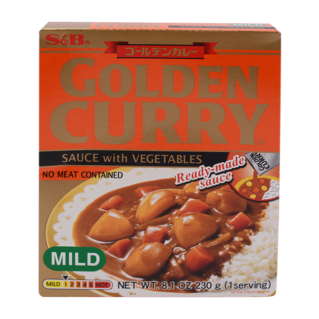 S&B Retort golden Veg Curry Mild 230g (Case 30)
