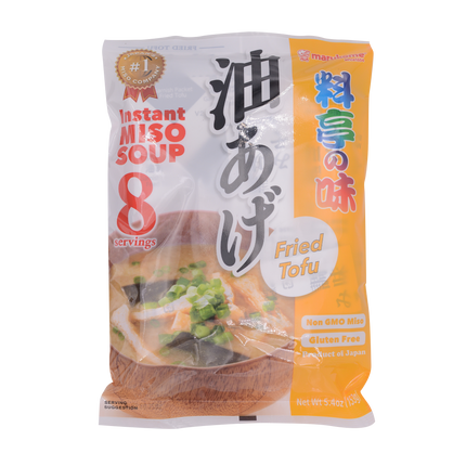 MARUKOME Instant Miso Premium Taste Fried Tofu (8pcs) 153g (Case 10)