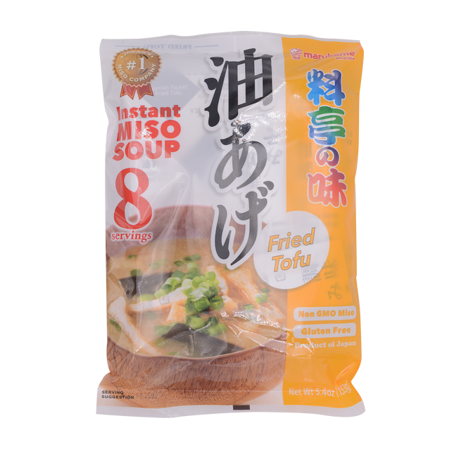 MARUKOME Instant Miso Premium Taste Fried Tofu (8pcs) 153g (Case 10)