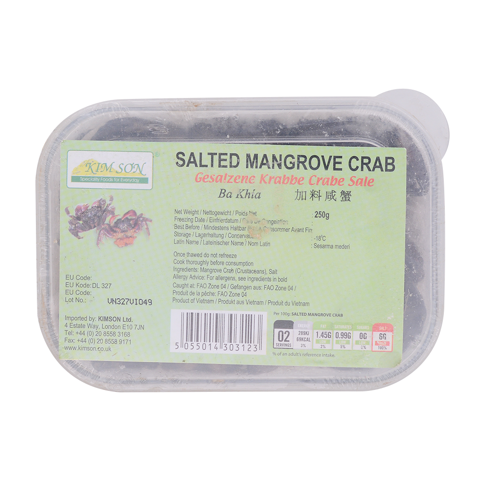 Kim Son Salted Mangrove Crab 250g (Case 40)