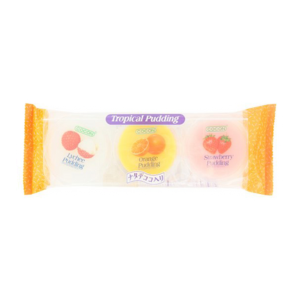 COCON Nata De Coco Pudding - Assort 3pcs x 80g (Case 12)