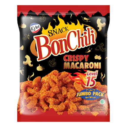 Kobe Bonchili Spicy Macaroni Snack Lv 15 135g (Case 24)