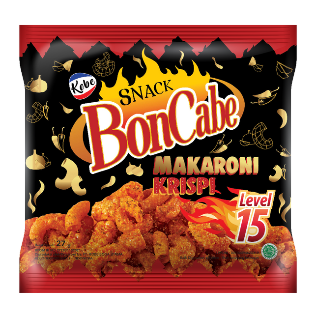 Kobe BonCabe Spicy Macaroni Snack Lv 15 (Case 60)