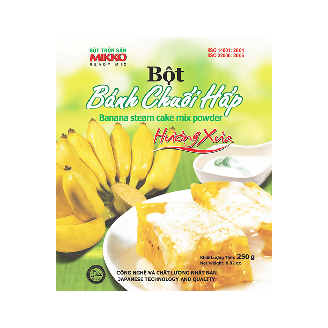 Mikko Banana Steam Cake Mix Powder 250g (Case 50)