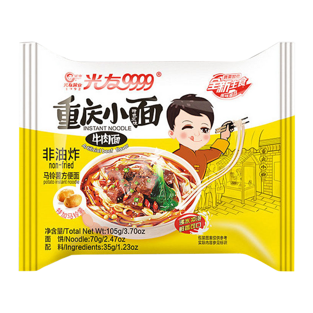 Guangyou Chongqing Instant Noodles - Beef 105g (Case 20)