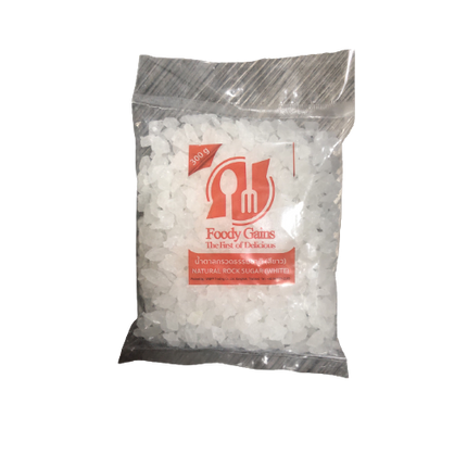 FOODY GAINS Natural Rock Sugar (White) 300g (Case 30)