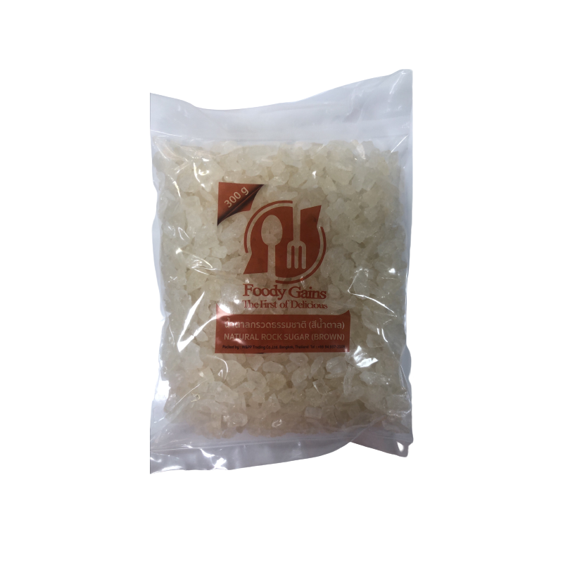 FOODY GAINS Natural Rock Sugar (Brown) 300g (Case 30)
