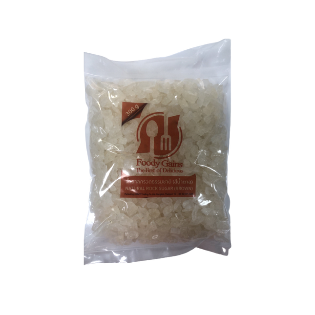 FOODY GAINS Natural Rock Sugar (Brown) 300g (Case 30)