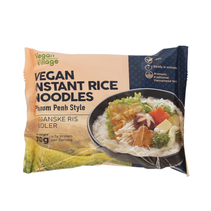 Vegan Village Vegan Instant Rice Noodles Phnom Penh Style 70g (Case 30)