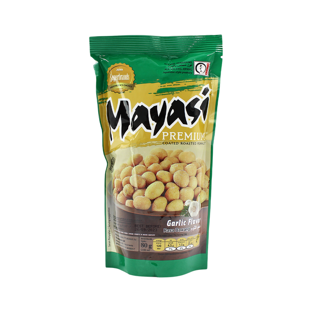 Mayasi Peanut Premium Garlic Flv 80g (Case 30)