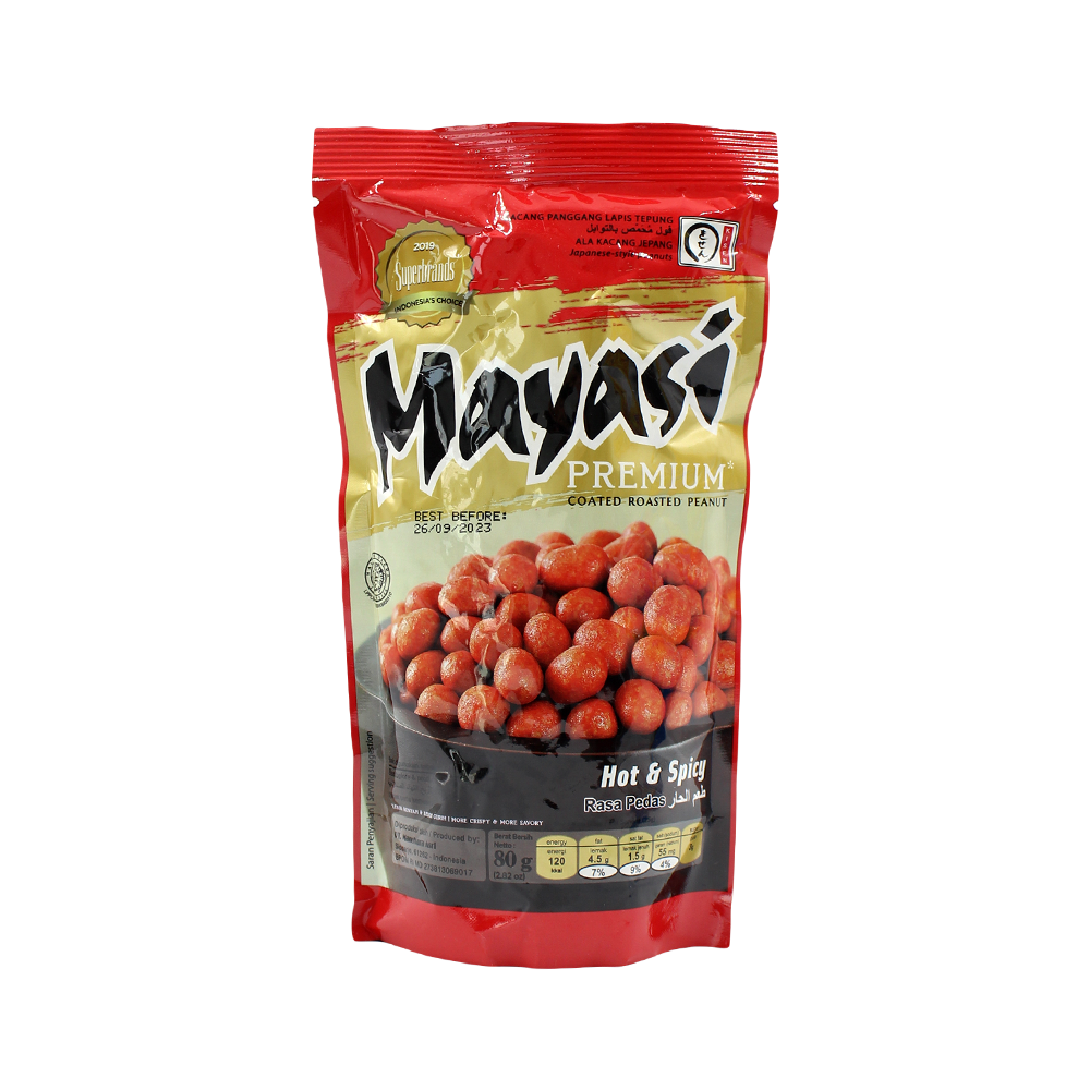 Mayasi Peanut Premium Hot & Spicy Flv 80g (Case 30)