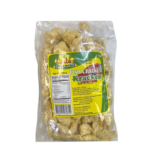 Lita Fish Cracker Salt & Vinegar 100g (Case 30)