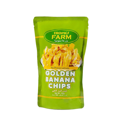 Tropics Farm Golden Banana Chips 150g (Case 36)
