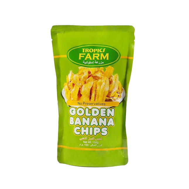Tropics Farm Golden Banana Chips 150g (Case 36)