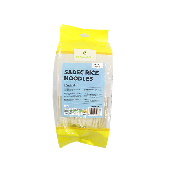 The Plantbase Store Sadec Rice Noodles 3mm 350g (Case 25)